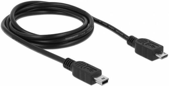 DeLock Regular USB 2.0 to micro USB Cable Μαύρο 1m (83177)