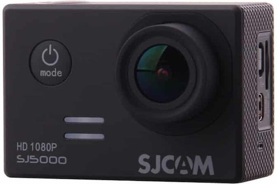 SJCAM SJ5000 Екшън Камера Full HD (1080p) Водоустойчива (с Калъф) Стандартна с Екран 2" и Wi-Fi Черна