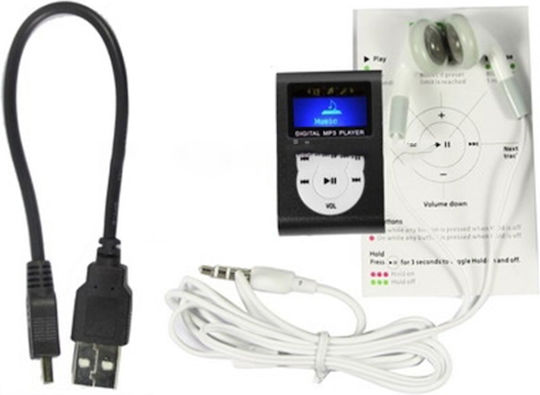 MP3 Player with LCD Screen 1.1" Black S-MP3-2016B