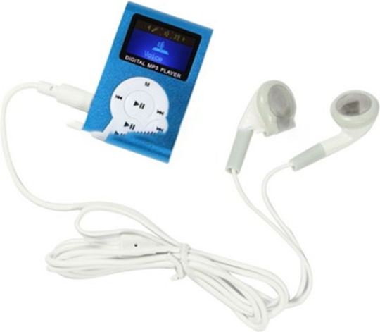 MP3 Player with LCD Screen 1.1" Blue S-MP3-2016TT
