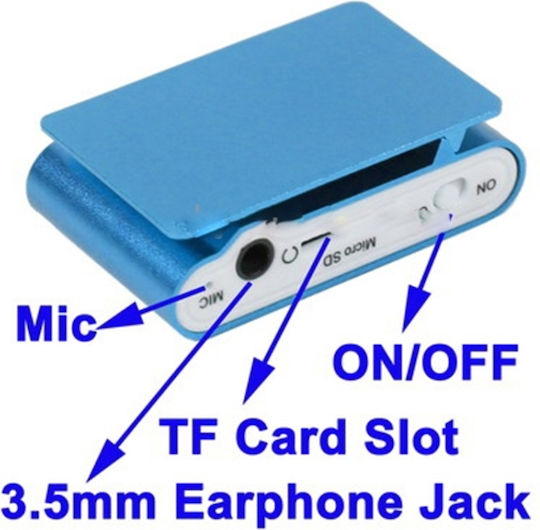 MP3 Player with LCD Screen 1.1" Blue S-MP3-2016TT