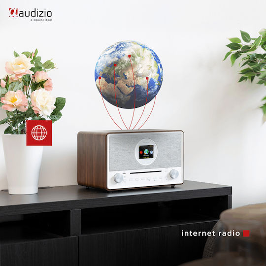 Audizio Sistem Audio 2.0 Lucca 102.252 Cu Player CD Wi-Fi Și Bluetooth Maro