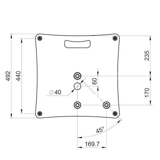Hilec PA Speaker Stand Height 110-180cm in Black Color