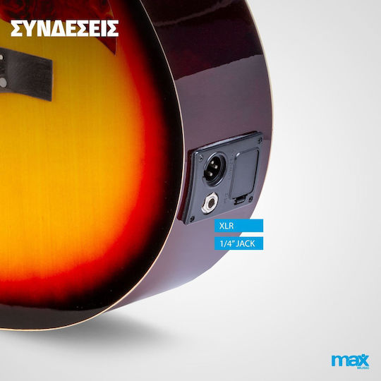 Max Showkit Sunburst Paket Für Akustikgitarren