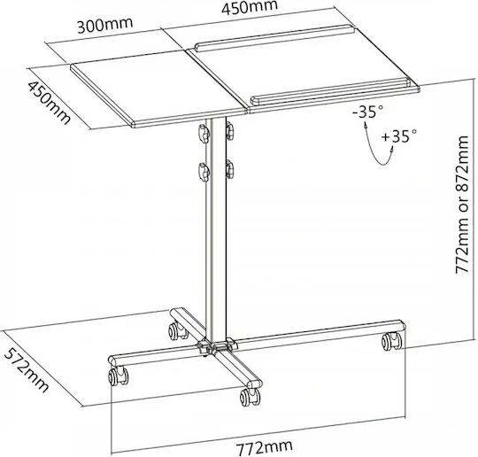 Sbox Projektorhalterung Boden mit maximaler Belastung von 10kg Silber