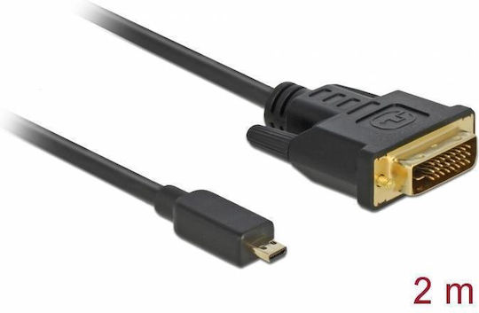 DeLock Kabel DVI-D-Stecker - Micro-HDMI-Stecker 2m Schwarz (83586)
