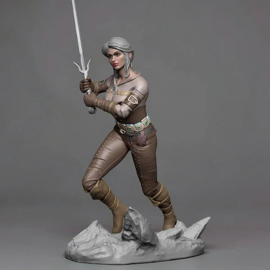 Figurină Ciri V2 Din The Witcher 3d Tipărită 11 4 Cm 1:16