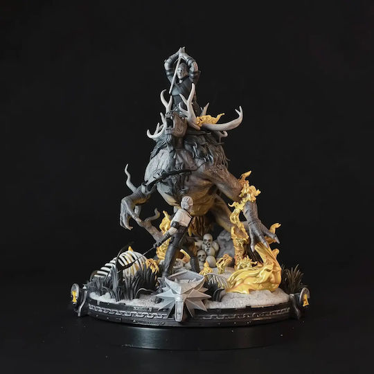 Figure Geralt Rivia Ciri 3D Printing Figurine Witcher 3D Printed 15.2 Cm 1:12
