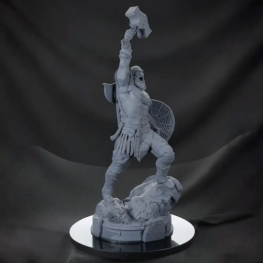 Φιγούρα Kratos Roaring 3d Printing Model God War 3d Εκτυπωμένη-15 2 Cm 1:12