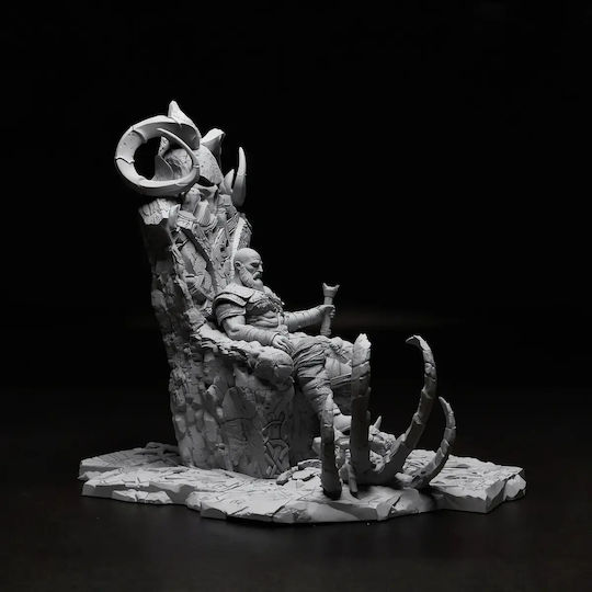 Figure Kratos On Throne Ready To V3 God War 3D Printed 7 6 Cm 1:24