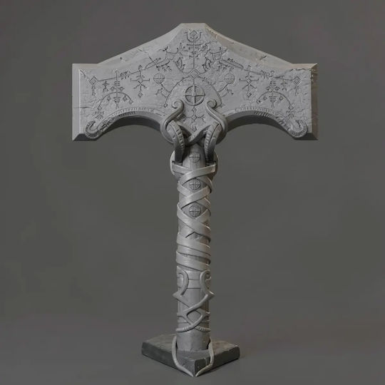 Cosplay Figur Gott des Krieges Thor Hammer Tragbare 3D Gedruckte 15 2 Cm 1:12