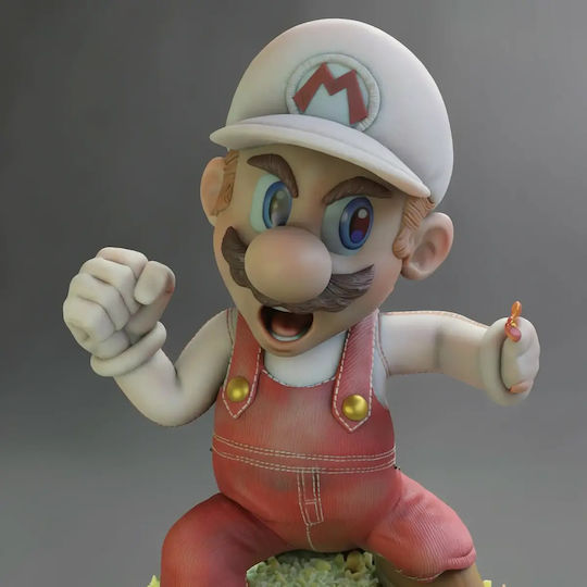 Фигура Fire Super Mario 3d 3d Принтирана 7 6 См 1:24