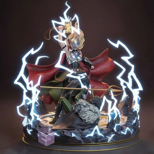 Thunder Lady Thor Gegen Lady Loki 3D Ausgedruckte Figur 43 Cm 1:4