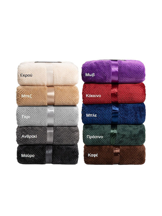 Beauty Home Fleece Blanket Extra Double 220x240cm Grey