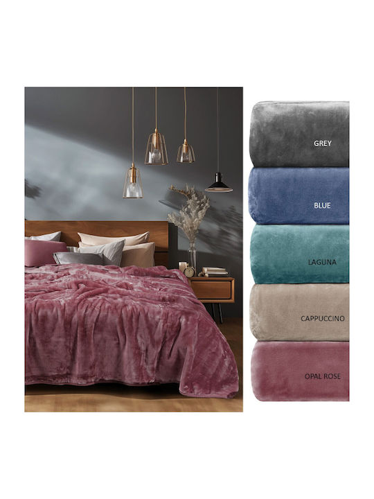 Adam Home 700 Κουβέρτα Βελουτέ Υπέρδιπλη 240x260εκ. Cappuccino
