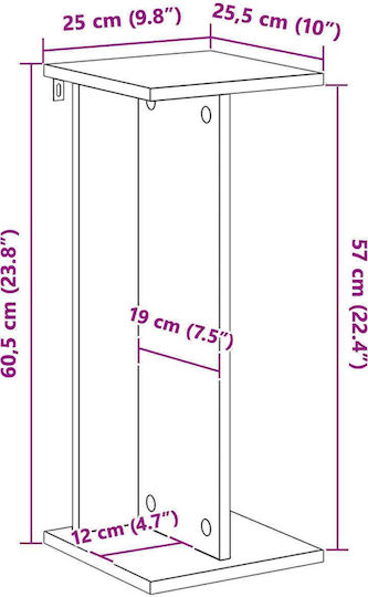 vidaXL Дървени Зелен Цветарници 25x25.5x60.5см 2бр