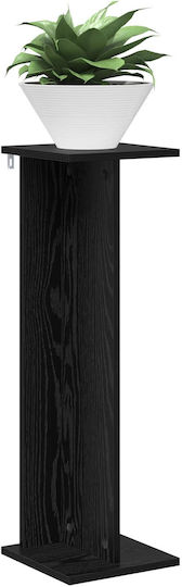 vidaXL Ανθοστήλη Ξύλινη Μαύρη 25x25.5x80.5εκ.