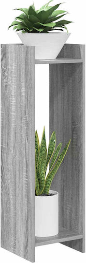 vidaXL Wooden Gray Plant Towers 30x30x100cm 2 Pieces