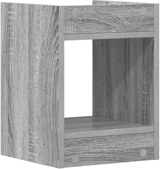 vidaXL Pflanzenturm Holz Grau 30x30x40cm