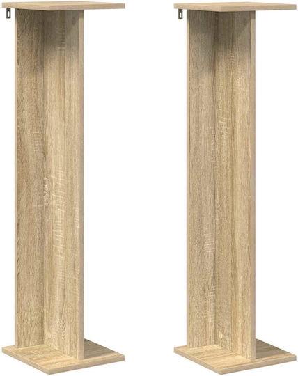 vidaXL Ανθοστήλες Ξύλινες Πράσινες 25x25.5x100.5εκ. 2τμχ