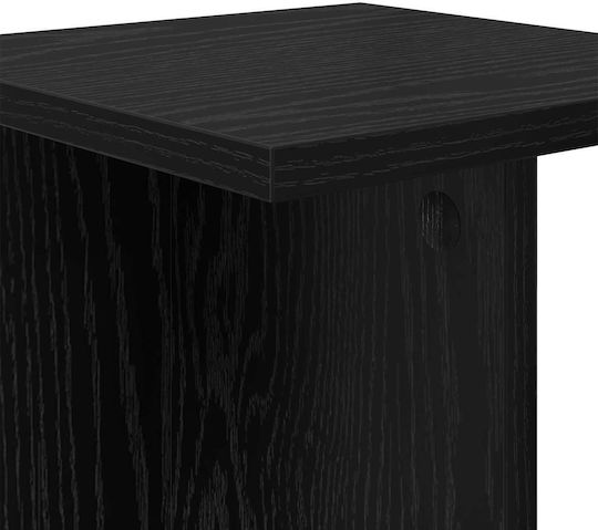 vidaXL Дървени Черни Цветарници 25x25.5x80.5см 2 броя