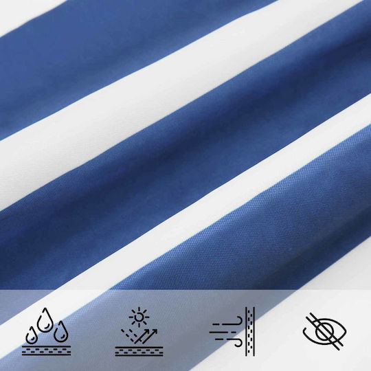 vidaXL Triangle Shade Sail Blue with PU Coating 2.5x3.5x3.5m