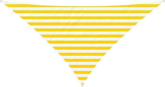 vidaXL Triangle Shade Sail Yellow with PU Coating 2.5x3.5x3.5m