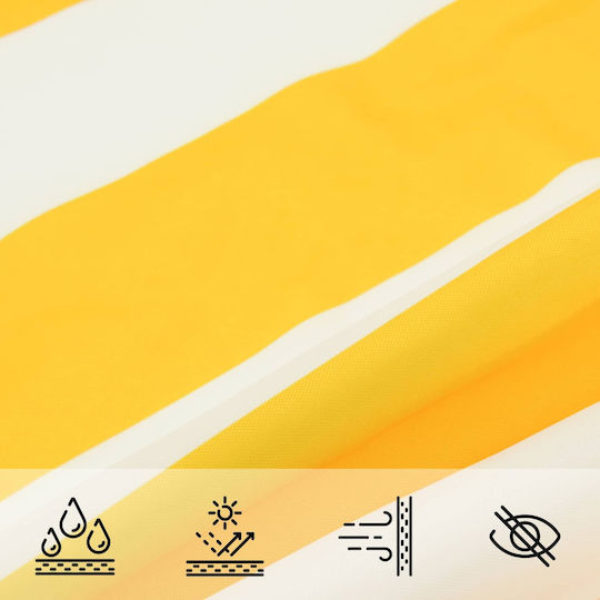 vidaXL Triangle Shade Sail Yellow with PU Coating 2.5x3.5x3.5m