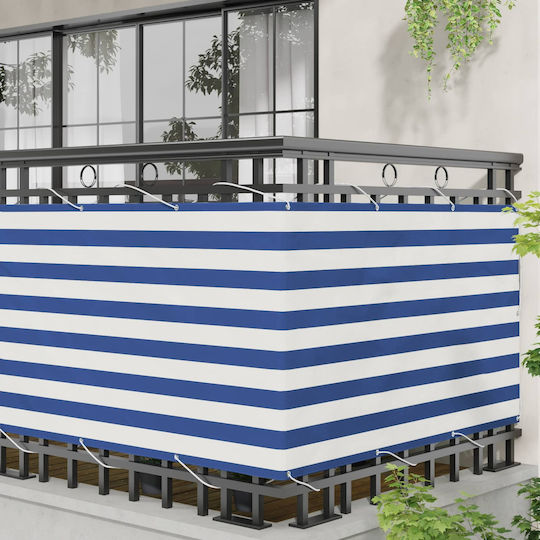 vidaXL Ορθογώνιο Δίχτυ / Πανί Σκίασης Μπλε 1x3m