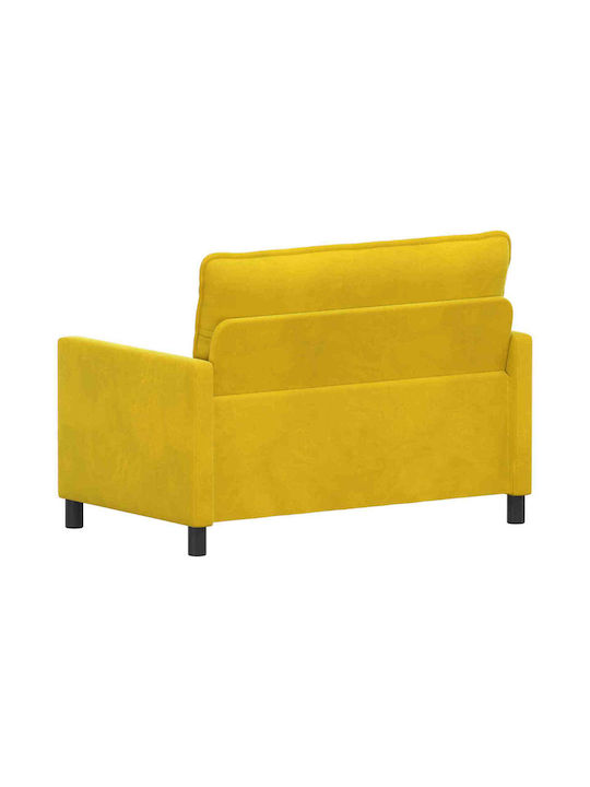 Двуместен Диван Кадифен Жълт 126x81x87.5см