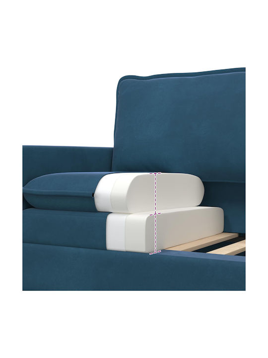 Doppelsitzer Samt Blau 196x81x87,5cm