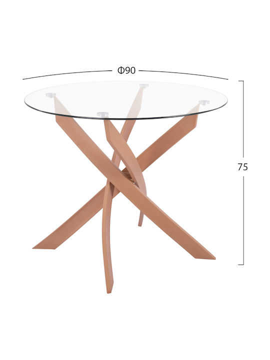 Jafaru Kitchen Table with 4 Chairs 90x90cm