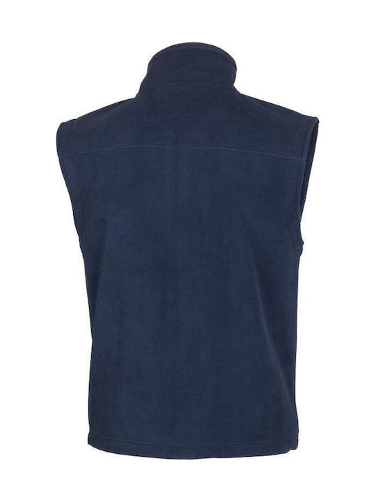 Fageo Ανδρικό Γιλέκο Εργασίας με Επένδυση Fleece Navy Μπλε