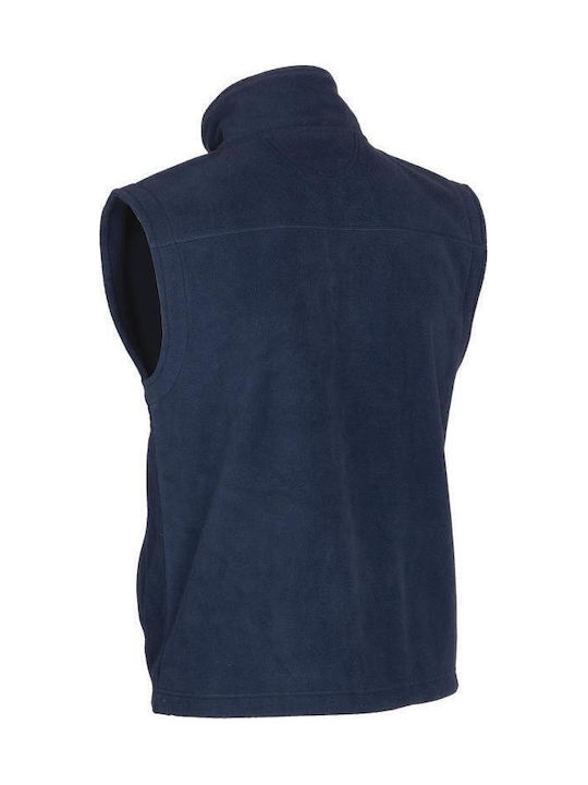 Fageo Ανδρικό Γιλέκο Εργασίας με Επένδυση Fleece Navy Μπλε