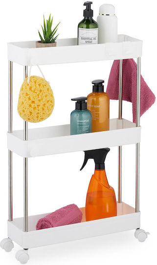 Relaxdays Lebensmittelregal Kunststoff 3 Ebenen Grau 10048019 Relaxdays Lebensmittelregal Kunststoff 3 Ebenen Grau 10048019