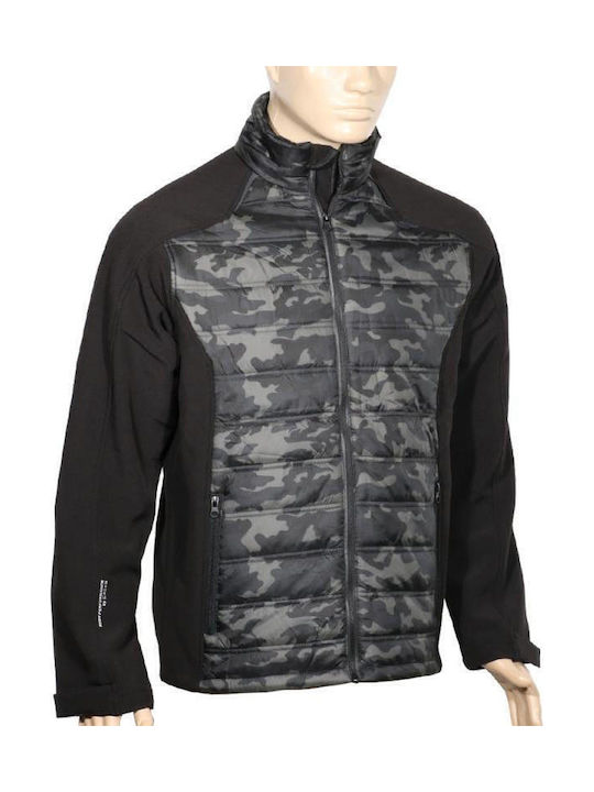 Jachetă Ușoară Din Două Materiale Camuflaj Gri