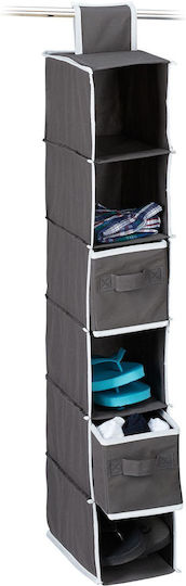 Relaxdays Husă Atârnătoare De Depozitare Pantofi Gri 82x14.5x30cm 6 Bucăți