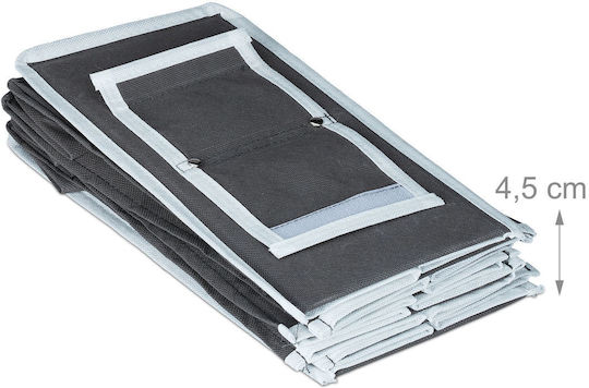 Relaxdays Husă Atârnătoare De Depozitare Pantofi Gri 82x14.5x30cm 6 Bucăți