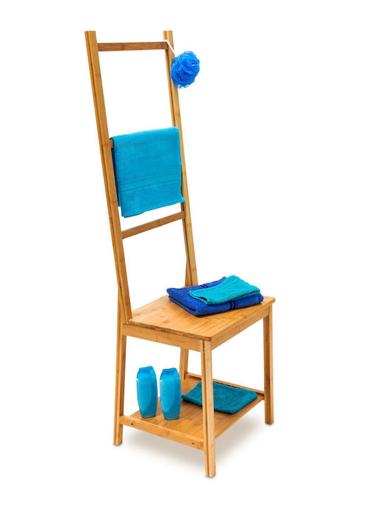 Relaxdays Kleiderständer aus Bamboo Braune 133x40cm