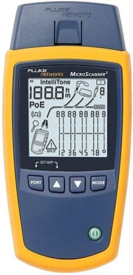 Fluke MicroScanner² Pro Kit Tester Καλωδίων Δικτύου RJ11 / RJ45 Ψηφιακό