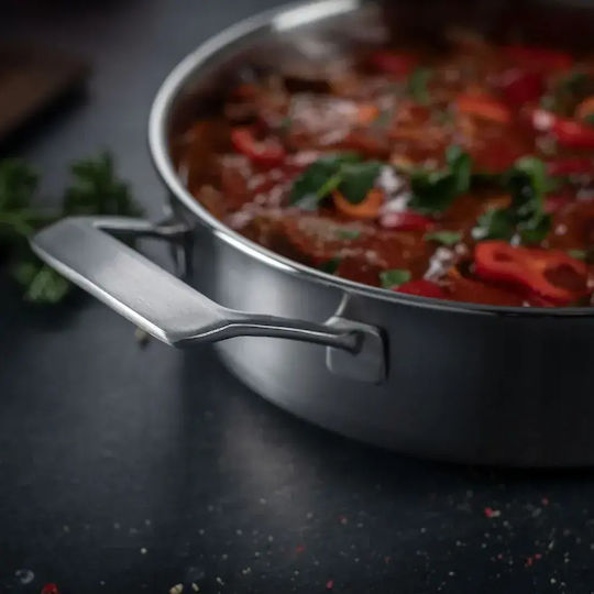 Kuhn Rikon Culinary Fiveply Σωτέζα από Ανοξείδωτο Ατσάλι με Καπάκι 28cm