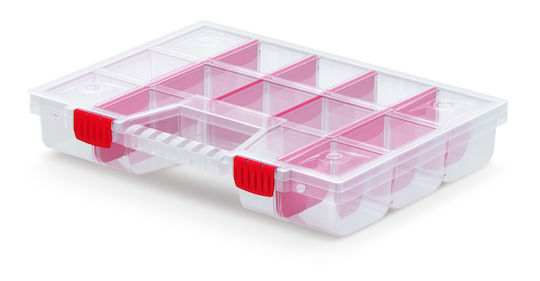 Prosperplast Tool Compartment Organiser 15 Slot Transparent 39x29x6.5cm