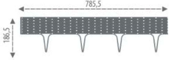 Prosperplast Plastic Garden Border in Gray Color 18.5cm x 3.9m