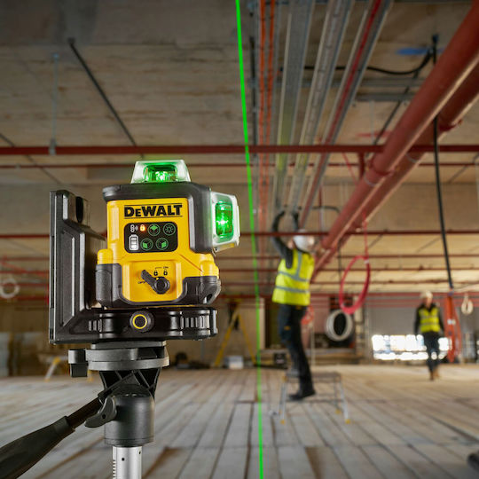 DEWALT Cross-Line Laser Level Green Beam with 45m Working Range