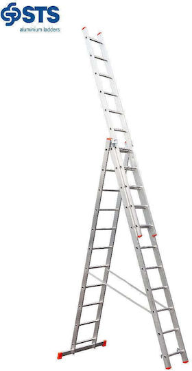 Leiter Aluminium mit 3x11 Stufen 310cm