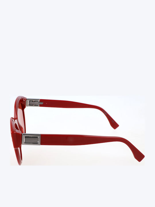 Fendi Unisex Γυαλιά Ηλίου με Κόκκινο Σκελετό και Κόκκινο Φακό