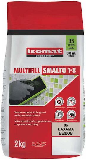 Isomat Multifill-smalto 1-8 Пълнител за фуги на плочки Бежов 2кг