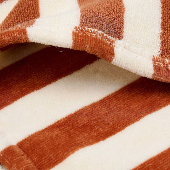 Little Dutch Kid's Beach Poncho Ocean World Brown Stripe One Size