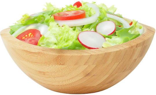 Relaxdays Wooden Beige Salad Bowl 10x25cm Relaxdays Wooden Beige Salad Bowl 10x25cm