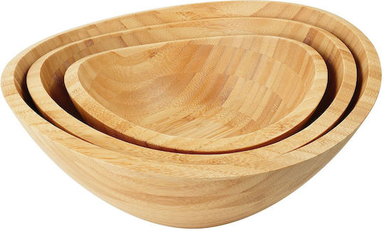 Relaxdays Wooden Beige Salad Bowl 12x29cm